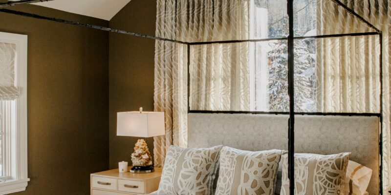 Bedroom design featuring comfortable textures, thoughtful finishes, and a calming atmosphere.